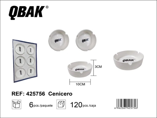 [141242575] Cenicero QBAK 425756 metálico para fumadores