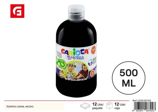 [150528702] Pintura acrílica negra 500ml - Material de arte