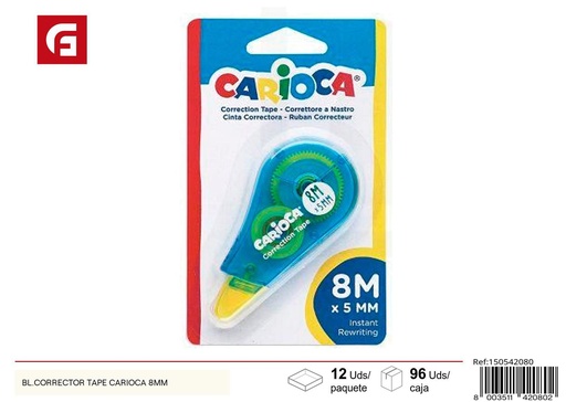 [150542080] Cinta correctora BL. CORRECTOR 8MM CARIOCA