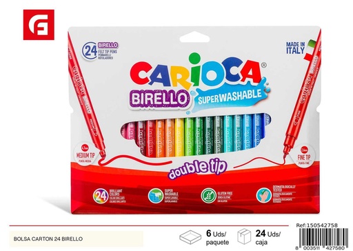 [A003922] Marcadores de colores 24 unidades - Materiales escolares