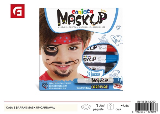 [152643050] Caja con 3 barras de pintura facial de carnaval - Material escolar