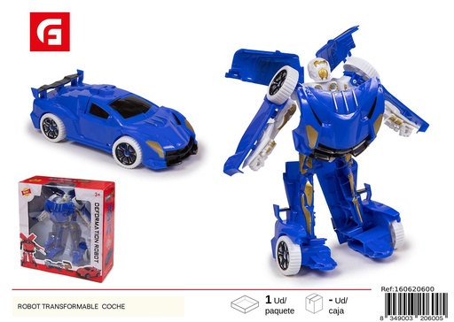 [160620600] Robot transformable a coche - Juguete robot versátil