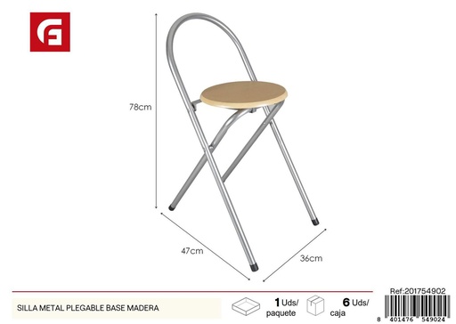 [201754902] Taburete de metal plegable - Muebles para el hogar