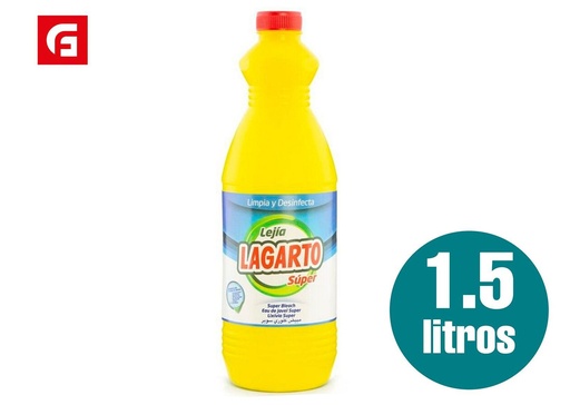 [110100129] Lejía Lagarto Super 1.5L para limpieza y desinfección