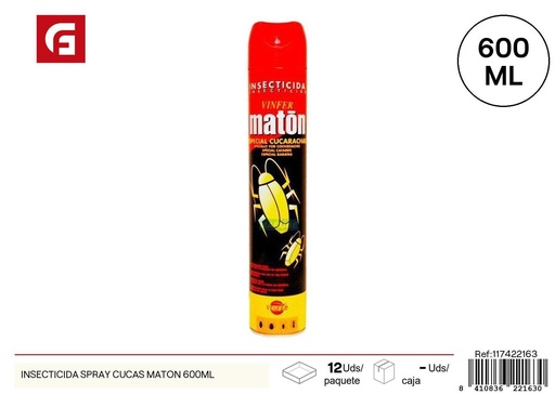 [117422163] Insecticida spray cucas Matón (600ml) - Productos de limpieza y fumigación