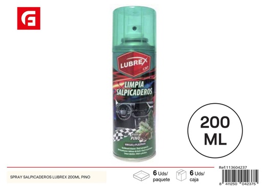 [113604237] Spray salpicaderos LUBREX 200ml pino - Accesorios de limpieza para coches