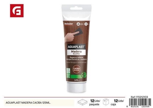 [170212103] Masilla de reparación madera caoba 125ml Aguaplast - Pinturas y masillas