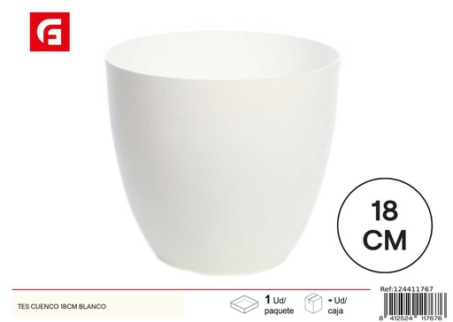 [124411767] Cuenquito 18cm blanco para jardín y decoración