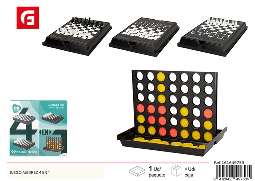 [161649753] Juego de ajedrez 4 en 1 - Juegos de mesa para niños