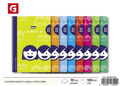 [A001939] Cuaderno básico 4º 40h 2.5mm - Papelería