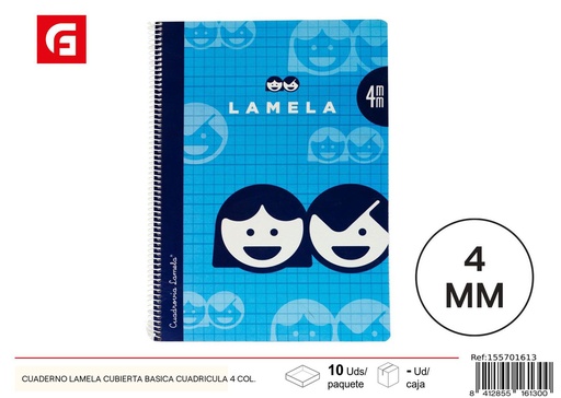 [155701613] Cuaderno Lamela cuadrícula 4 col. - Papelería