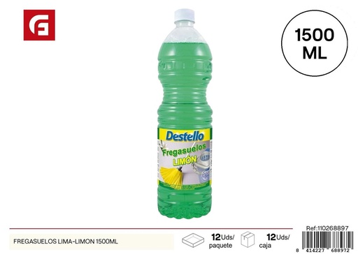 [110268897] Fregasuelos lima-limón 1500ml para limpieza del hogar