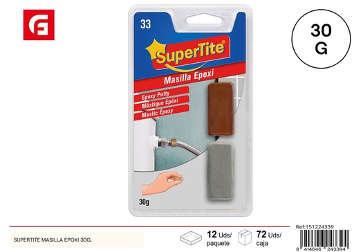 [151224339] Masilla epoxi SUPERTITE 30g para reparación y manualidades