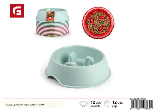 [120147589] Comedero antiglotón surtido VRM - Productos y accesorios para mascotas