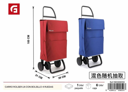 [190399059] Carro de compras Rolsers LN con bolsillo 4 ruedas - Novedades