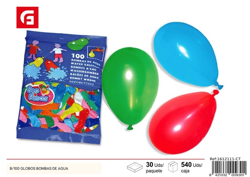 [1612111-CT] GLOBOS de agua B/100 - Suministros de fiesta