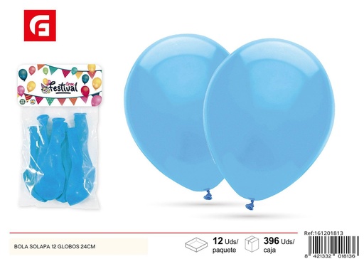 [161201813] Bolsa de 12 globos de 24cm - Globos de fiesta