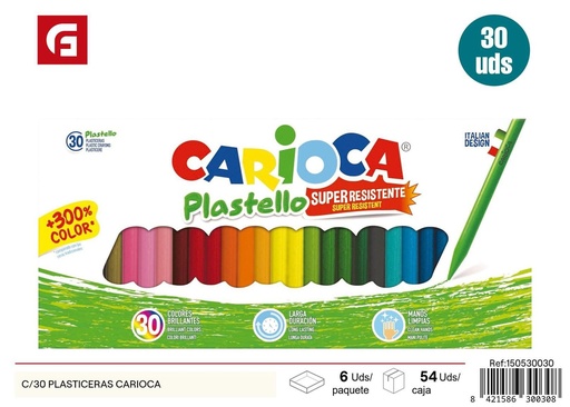 [A004014] Ceras plásticas 30 colores - Material de papelería
