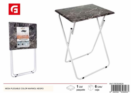 [190364826] Mesa plegable color mármol negro - Muebles decorativos