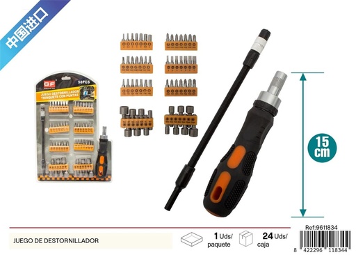 [9611834] Juego de destornilladores para bricolaje y reparaciones