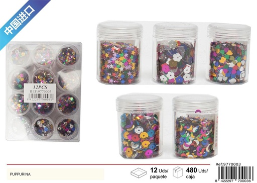 [9770003] Purpurina en caja 20g para manualidades brillantes