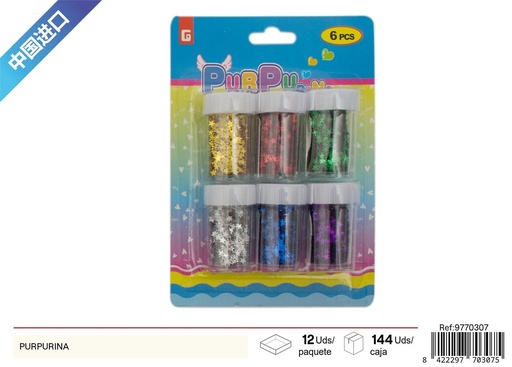 [9770307] Purpurina en 6 piezas - Material escolar