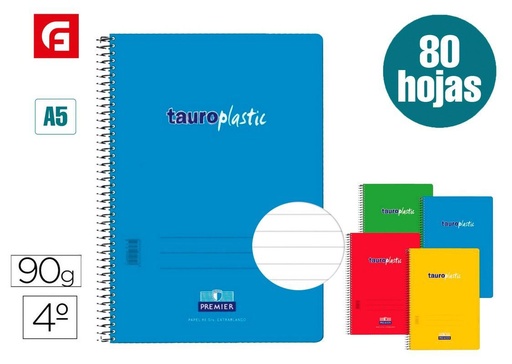 [A000245] Bloc Tauro 80H /Plas. 90 g horizontal - Material escolar