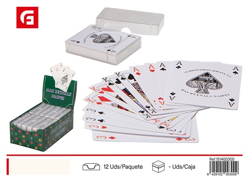[151400300] Baraja de poker americana con plástico - Juegos de mesa y entretenimiento