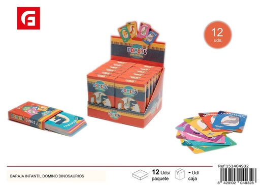 [151404932] Bara de cartas Infantil Dominó Dinosaurios - Juegos de mesa y juguetes educativos