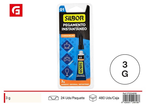 [171224818] Pegamento instantáneo 3g para reparaciones rápidas