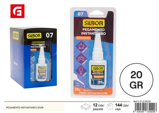 [17123920] Pegamento instantáneo 20gr para reparaciones rápidas