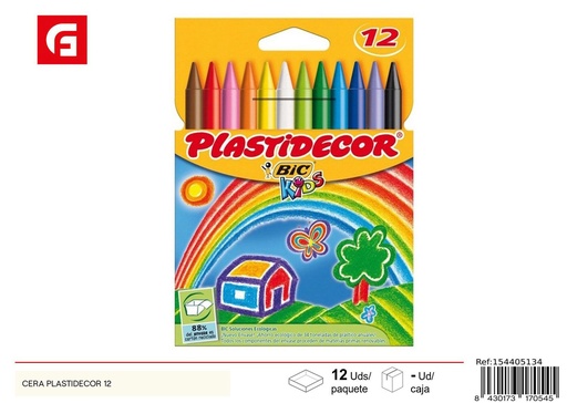 [154405134] Cera Plastidecor 12 para dibujos y arte infantil