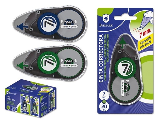 [150828121] Cinta correctora Bismark 20 mts*7mm - Material escolar esencial