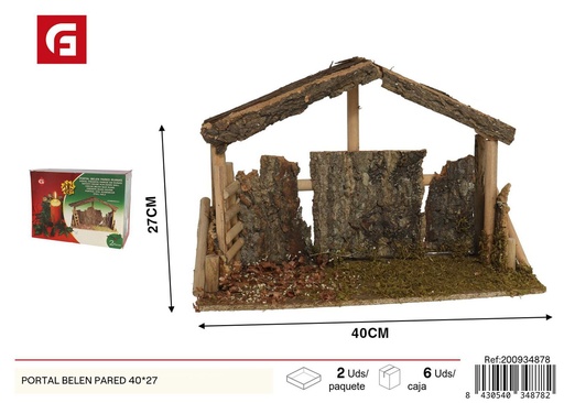 [200934878] Portal Belén pared 40x27 cm - Accesorios de Navidad
