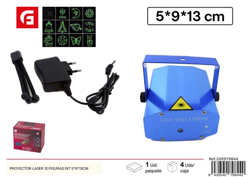 [200979844] Proyector láser 12 figuras 5x9x13 cm - Iluminación