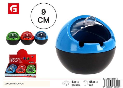 [200988194] Cenicero bola 9cm - Artículos de fumador y accesorios