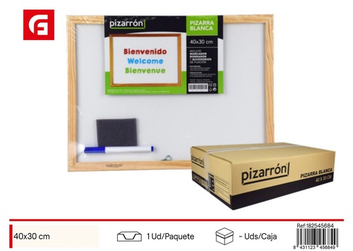 [182545684] Pizarrón blanco 40*30 cm - Material escolar para escritura