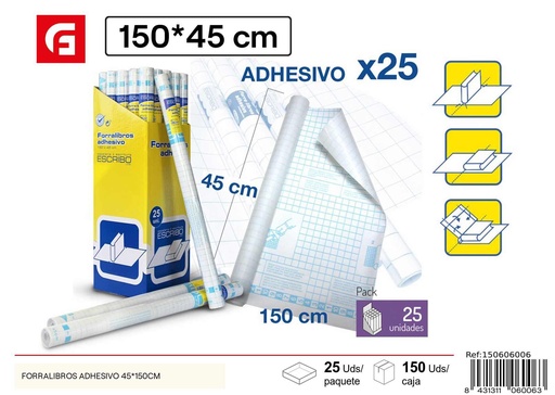 [150606006] Forralibros adhesivo 45x150cm - Material escolar y papelería