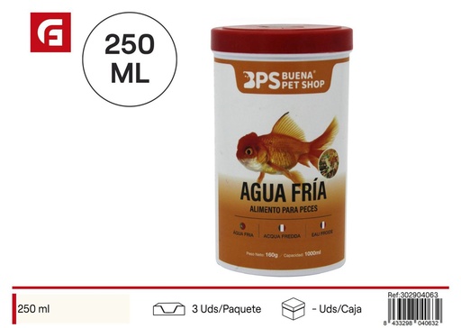 [302904063] Alimento para peces de agua fría 160g 1000ml - Alimentos para mascotas