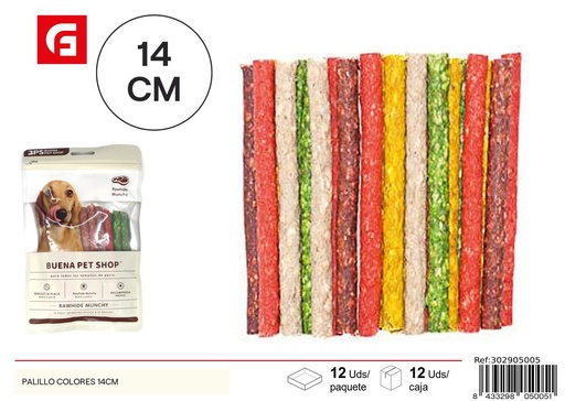 [302905005] Palillo colores 14cm - Snacks para perros y mascotas