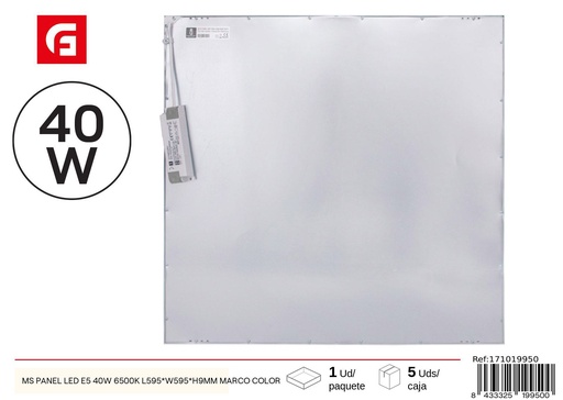 [171019950] Lámpara panel LED E5 40W 6500K marco color - Iluminación LED