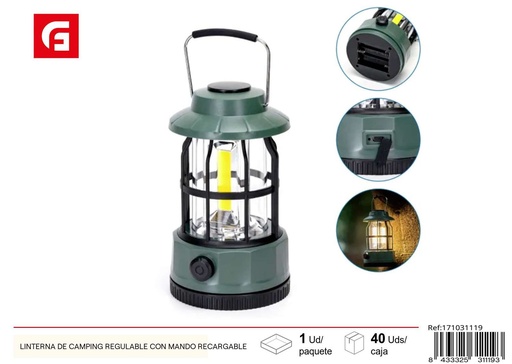 [171031119] Lámpara de camping recargable con mando - Equipos de iluminación