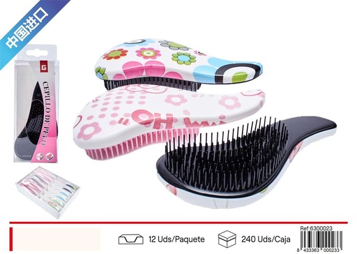 [6300023] Peine de plástico con estampado - Accesorios de belleza para el cabello