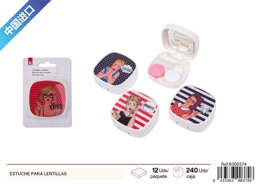 [6300374] Estuche para lentillas blanco - Accesorios de belleza
