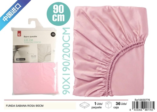 [6600776] Funda sábana rosa 90cm para cama y decoración