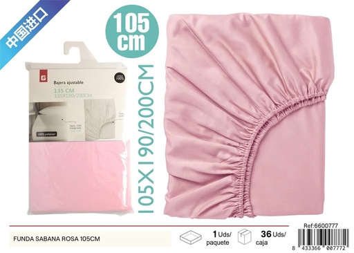 [6600777] Funda sábana rosa 105cm para cama y ropa de cama