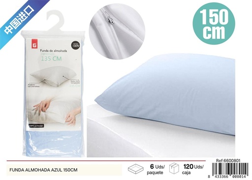 [6600801] Funda de almohada azul 150cm para ropa de cama