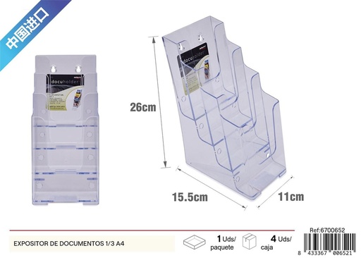 [6700652] Expositor de documentos 1/3 A4 - Material de oficina