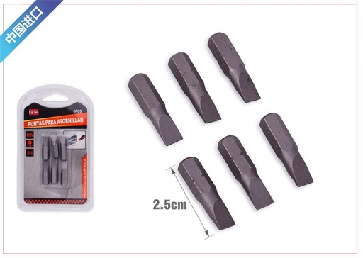 [6800813] Puntas de destornillador de cabezal plano 6 mm - Herramientas de destornilladores