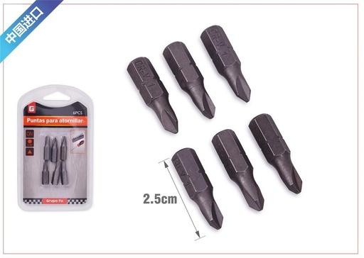 [6800816] Puntas destornillador 6pcs para bricolaje y herramientas